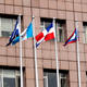 National flags of some of Taiwan’s 22 diplomatic allies fly outside the Diplomatic Quarter in Taipei, Taiwan, 13 March 2016.